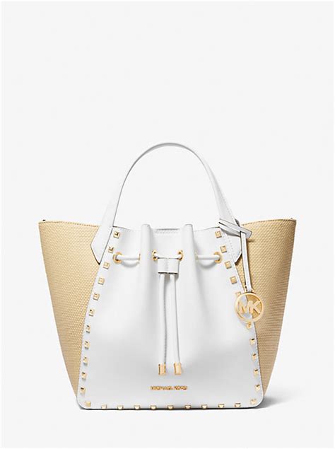 michael kors nylon bucket bag|Michael Kors phoebe large tote.